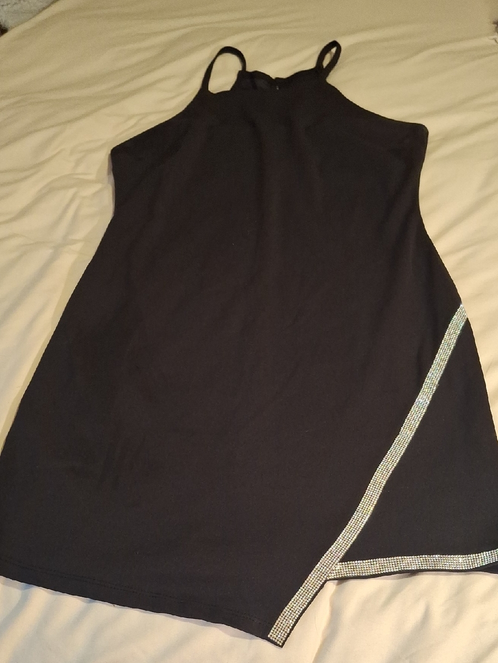 Planet Gold Black Bodycon Dress With Bling